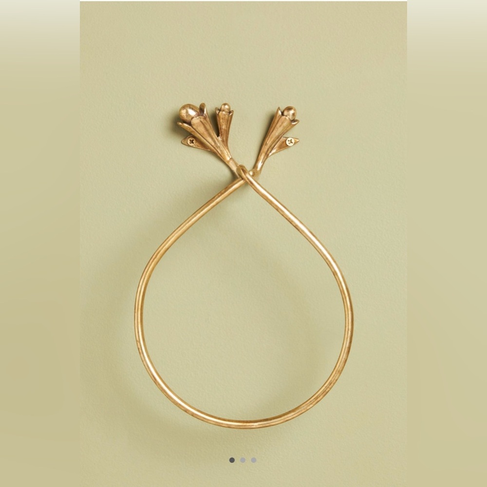 Anthropologie Gold Towel Ring